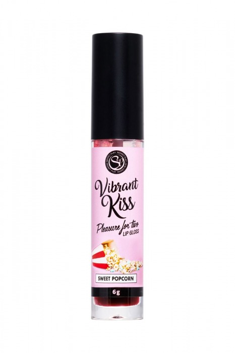 Бальзам для губ Lip Gloss Vibrant Kiss со вкусом попкорна - 6 гр. - Secret Play - купить с доставкой в Абакане