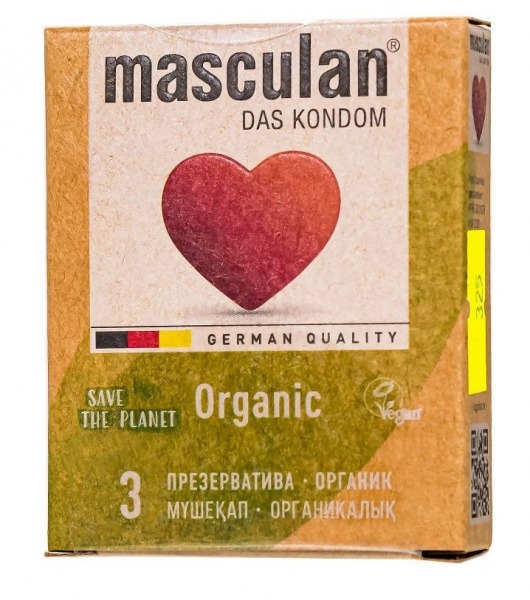 Экологически чистые презервативы Masculan Organic - 3 шт. - Masculan - купить с доставкой в Абакане