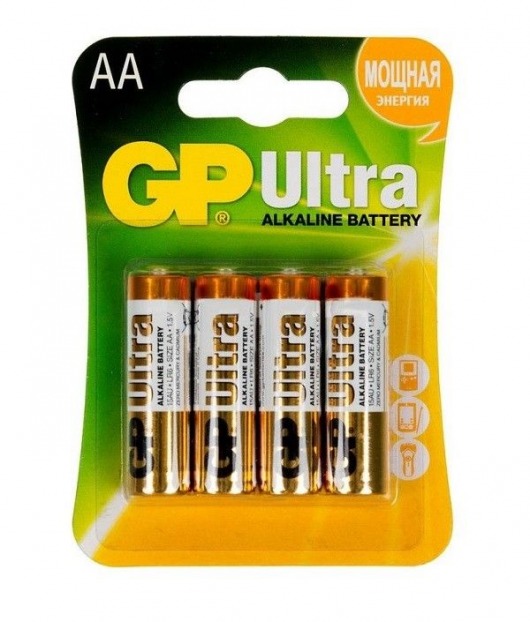 Батарейки алкалиновые GP Ultra Alkaline AA/LR6 - 4 шт. - Элементы питания - купить с доставкой в Абакане
