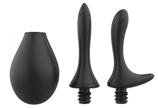 Черный анальный душ Nexus Anal Douche Set с 2 сменными насадками - Nexus Range - купить с доставкой в Абакане