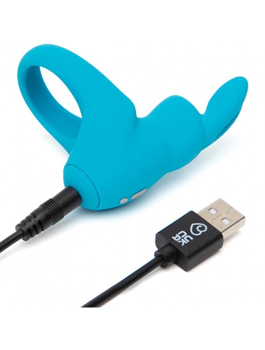 Голубое эрекционное виброкольцо Happy Rabbit Rechargeable Rabbit Cock Ring - Happy Rabbit - в Абакане купить с доставкой