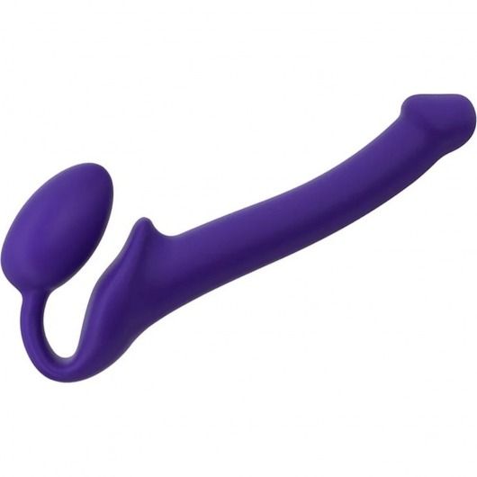 Фиолетовый безремневой страпон Silicone Bendable Strap-On - size S - Strap-on-me - купить с доставкой в Абакане