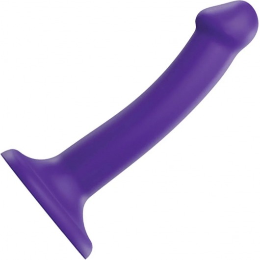 Фиолетовый фаллоимитатор-насадка Strap-On-Me Dildo Dual Density size S - 17 см. - Strap-on-me - купить с доставкой в Абакане