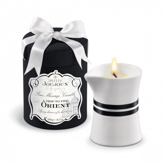Массажное масло в виде большой свечи Petits Joujoux Orient с ароматом граната и белого перца - MyStim - купить с доставкой в Абакане