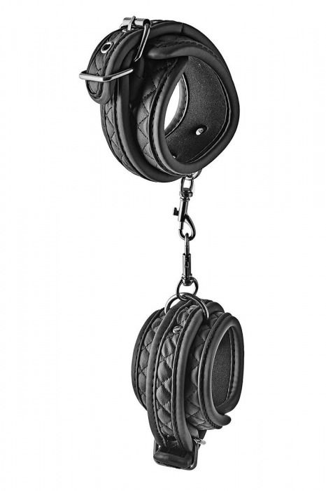 Черные манжеты на щиколотки ANKLE CUFF DIAMOND - Dream Toys - купить с доставкой в Абакане