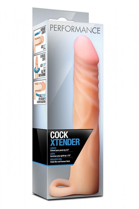 Телесная насадка на пенис Cock Xtender - 17,7 см. - Blush Novelties - в Абакане купить с доставкой