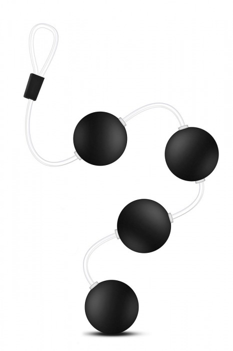Черные анальные шарики Pleasure Balls - 38,1 см. - Blush Novelties