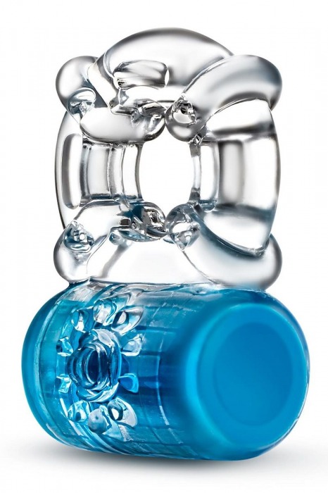 Синее эрекционное виброкольцо Pleaser Rechargeable C-Ring - Blush Novelties - в Абакане купить с доставкой