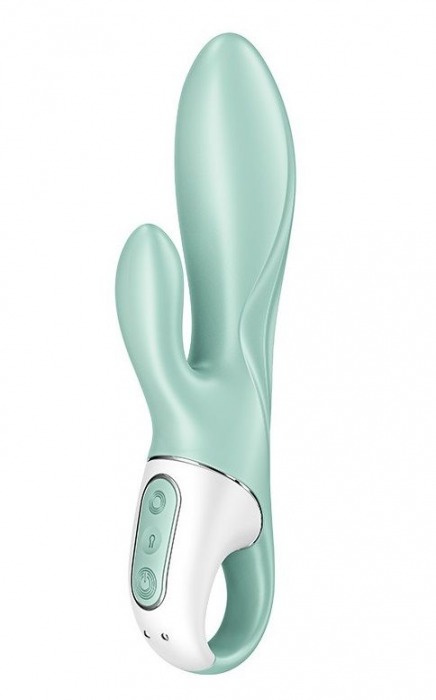 Зеленый вибратор-кролик Satisfyer Air Pump Bunny 5+ с функцией расширения - 20,4 см. - Satisfyer