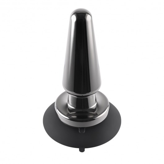 Черная анальная вибропробка Advanced Metal Plug - 13,8 см. - Evolved