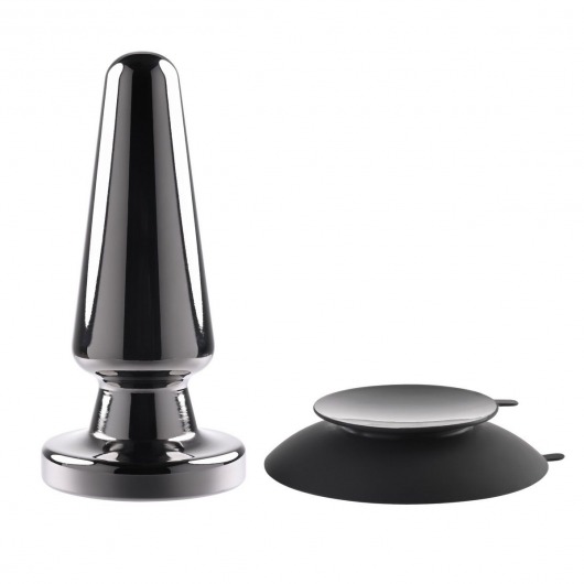 Черная анальная вибропробка Advanced Metal Plug - 13,8 см. - Evolved