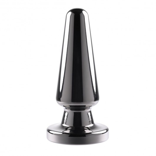 Черная анальная вибропробка Advanced Metal Plug - 13,8 см. - Evolved
