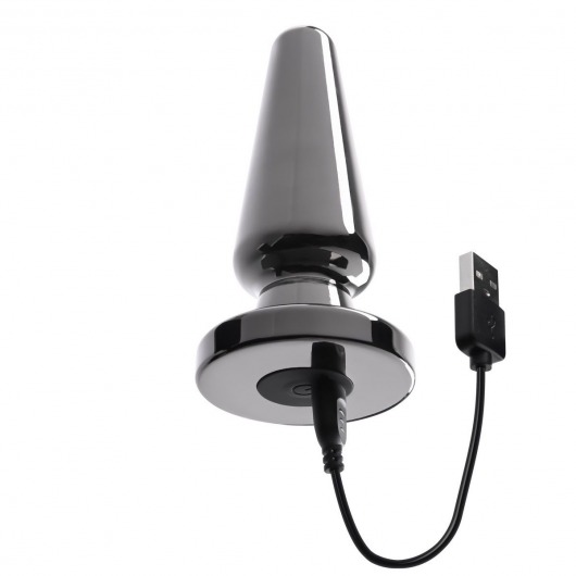 Черная анальная вибропробка Advanced Metal Plug - 13,8 см. - Evolved