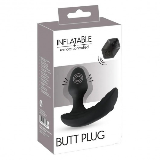 Черный вибростимулятор простаты Butt Plug с функцией расширения - 10,7 см. - Orion - в Абакане купить с доставкой