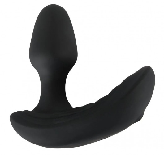 Черный вибростимулятор простаты Butt Plug с функцией расширения - 10,7 см. - Orion - в Абакане купить с доставкой
