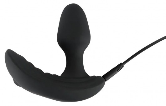Черный вибростимулятор простаты Butt Plug с функцией расширения - 10,7 см. - Orion - в Абакане купить с доставкой