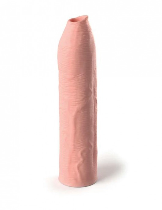 Телесная насадка-удлинитель Uncut Silicone Penis Enhancer - 17,8 см. - Pipedream - в Абакане купить с доставкой