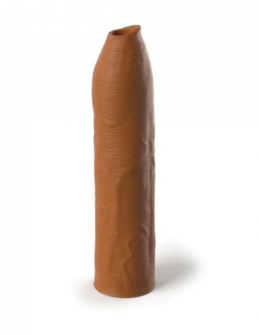Кофейная насадка-удлинитель Uncut Silicone Penis Enhancer - 17,8 см. - Pipedream - в Абакане купить с доставкой