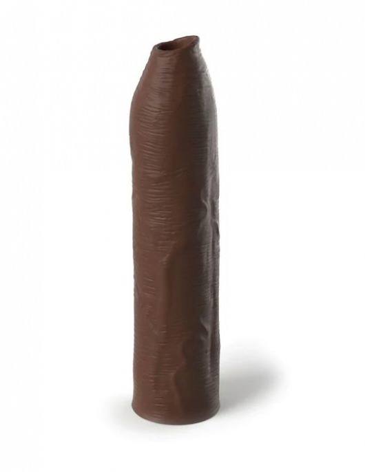Коричневая насадка-удлинитель Uncut Silicone Penis Enhancer - 17,8 см. - Pipedream - в Абакане купить с доставкой