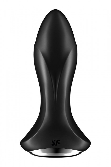 Черная вибропробка с ротацией бусин Rotator Plug 1+ - 12,8 см. - Satisfyer