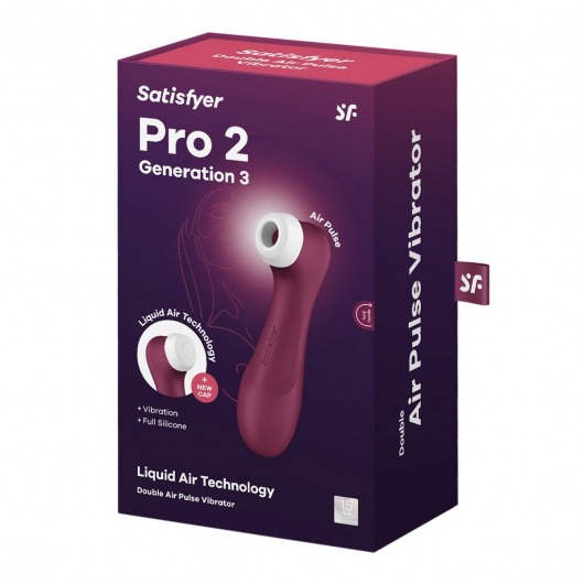 Сливовый вакуум-волновой клиторальный вибростимулятор Pro 2 Generation 3 - Satisfyer