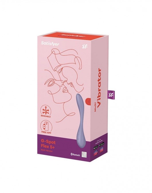 Сиреневый гибкий вибратор Satisfyer G-Spot Flex 5+ - 19,6 см. - Satisfyer