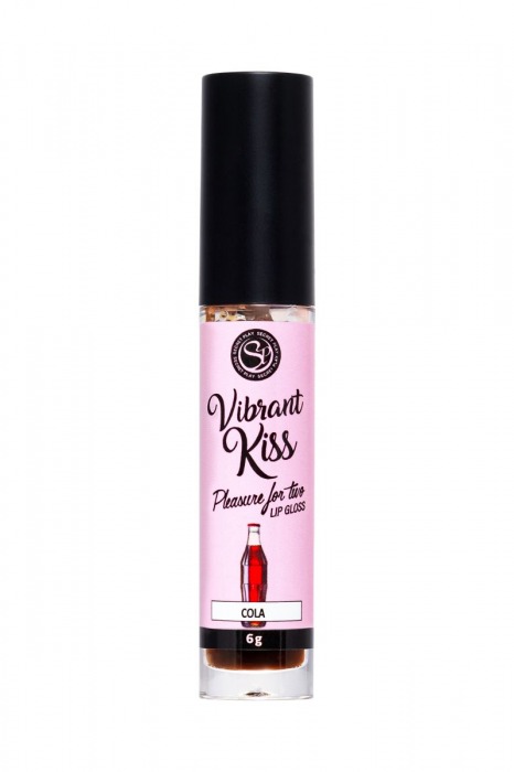 Бальзам для губ Lip Gloss Vibrant Kiss со вкусом колы - 6 гр. - Secret Play - купить с доставкой в Абакане