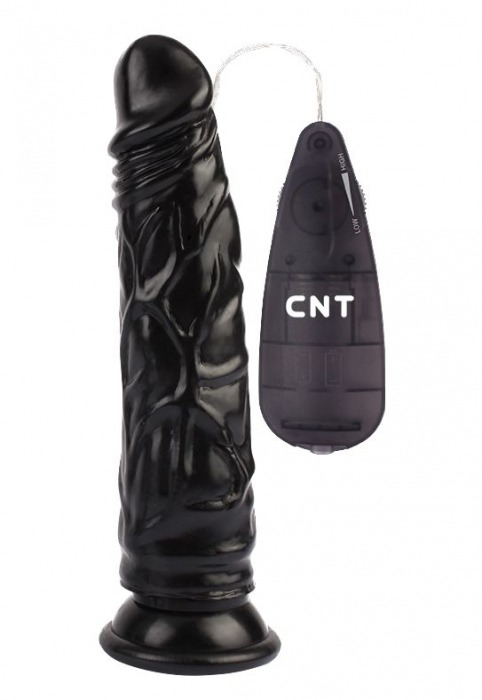 Черный вибратор-реалистик 8.4 Stud Realistic Dildo - 21,4 см. - CNT