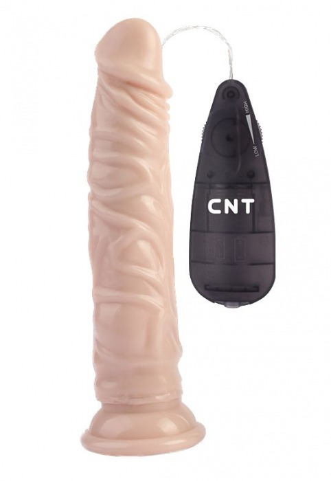 Телесный вибратор-реалистик 8.4 Stud Realistic Dildo - 21,4 см. - CNT