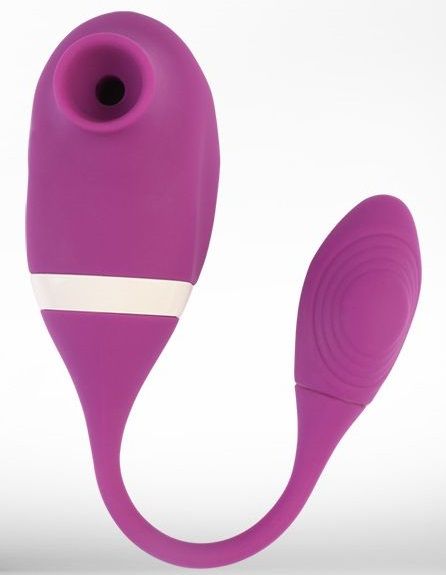 Фиолетовый вибратор с двойной стимуляцией Thrill You Arouser - CNT