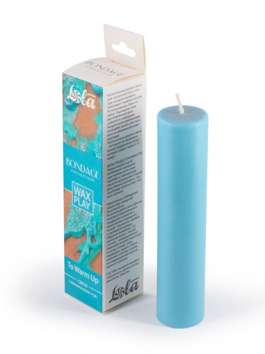 Голубая БДСМ-свеча To Warm Up - Lola Games - купить с доставкой в Абакане