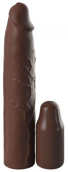 Коричневая насадка-удлинитель 3 Inch Silicone Mega X-tension - 22,9 см. - Pipedream - в Абакане купить с доставкой