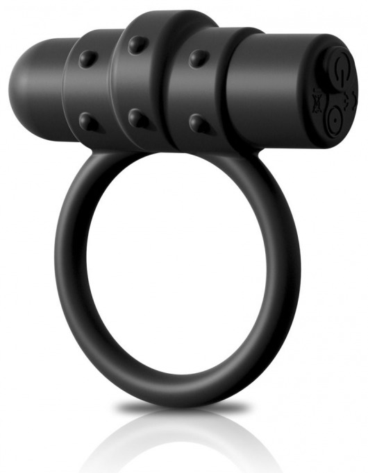 Черное перезаряжаемое эрекционное кольцо Vibrating Silicone C-Ring - Pipedream - в Абакане купить с доставкой