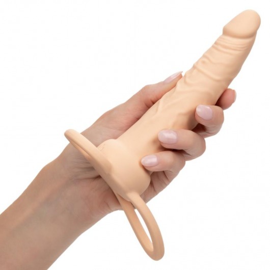 Телесная перезаряжаемая вибронасадка для двойного проникновения Rechargeable Dual Penetrator - California Exotic Novelties - купить с доставкой в Абакане