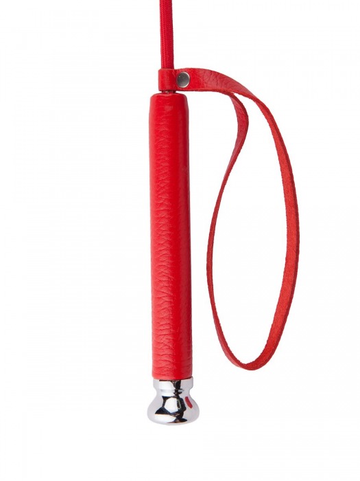 Красный стек с кожаной ручкой - 70 см. - Sitabella - купить с доставкой в Абакане