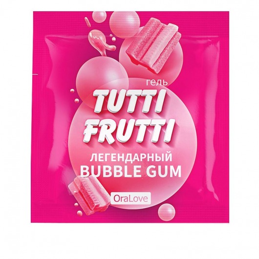 Пробник гель-смазки Tutti-frutti со вкусом бабл-гам - 4 гр. - Биоритм - купить с доставкой в Абакане