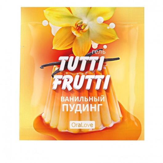 Пробник гель-смазки Tutti-frutti со вкусом ванильного пудинга - 4 гр. - Биоритм - купить с доставкой в Абакане