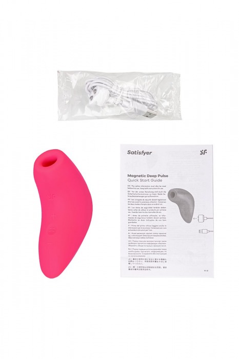 Розовый вакуум-волновой бесконтактный стимулятор клитора Magnetic Deep Pulse - Satisfyer