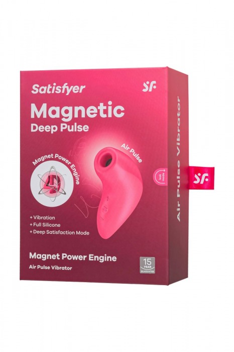 Розовый вакуум-волновой бесконтактный стимулятор клитора Magnetic Deep Pulse - Satisfyer