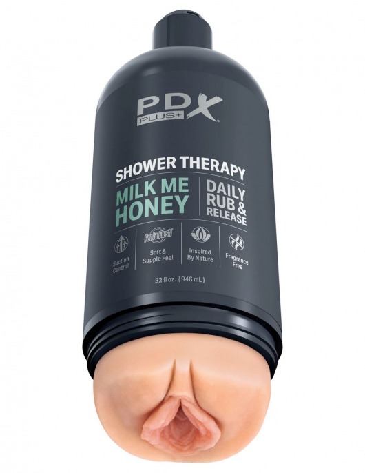 Телесный мастурбатор-вагина Shower Therapy Milk Me Honey - Pipedream - в Абакане купить с доставкой