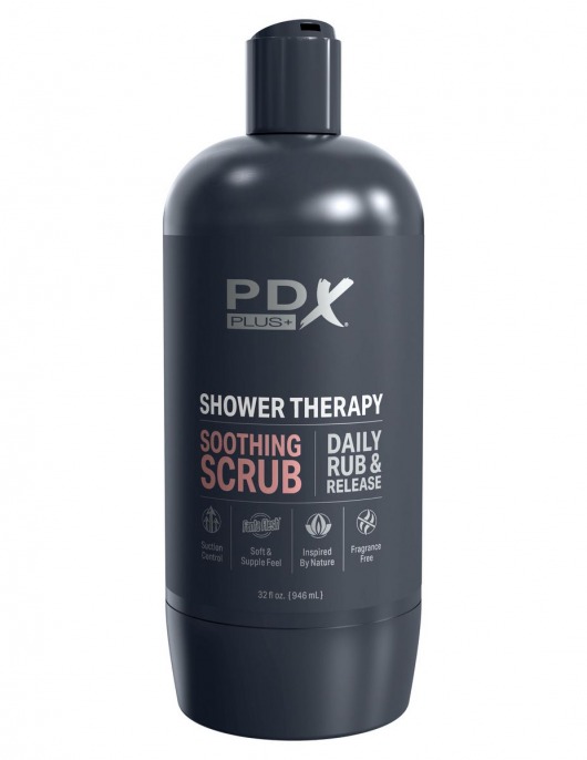 Мастурбатор-вагина цвета карамели Shower Therapy Soothing Scrub - Pipedream - в Абакане купить с доставкой
