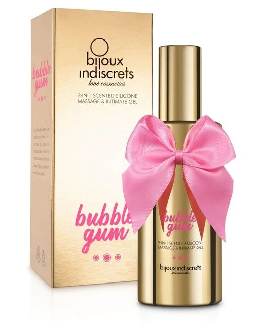 Гель с ароматом жвачки Bubblegum 2-in-1 Scented Silicone Massage And Intimate Gel - 100 мл. - Bijoux Indiscrets - купить с доставкой в Абакане