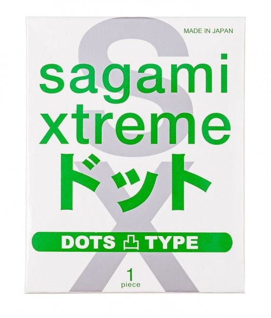 Презерватив Sagami Xtreme Type-E с точками - 1 шт. - Sagami - купить с доставкой в Абакане