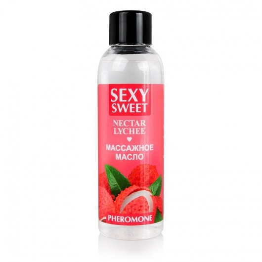 Массажное масло Sexy Sweet Nectar Lychee с феромонами и ароматом личи - 75 мл. - Биоритм - купить с доставкой в Абакане