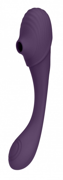 Фиолетовый двусторонний гибкий импульсно-волновой вибромассажер Mirai - 23,4 см. - Shots Media BV
