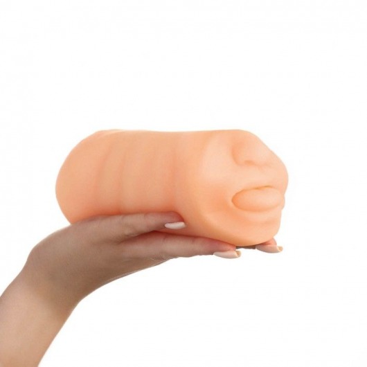 Двусторонний реалистичный маструбатор Oral Vaginal - Сима-Ленд - в Абакане купить с доставкой