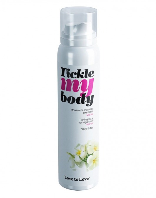 Массажная хрустящая пенка Tickle My Body Monoi с ароматом моной - 150 мл. - Love to Love - купить с доставкой в Абакане