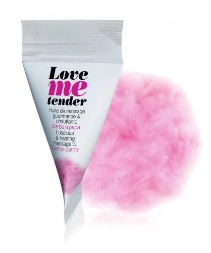 Съедобное согревающее массажное масло Love Me Tender Cotton Candy с ароматом сладкой ваты - 10 мл. - Love to Love - купить с доставкой в Абакане