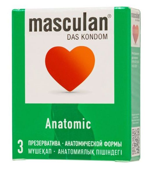 Презервативы анатомической формы Masculan Anatomic - 3 шт. - Masculan - купить с доставкой в Абакане