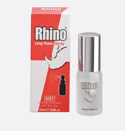Пролонгирующий спрей для мужчин Rhino - 10 мл. - HOT - купить с доставкой в Абакане